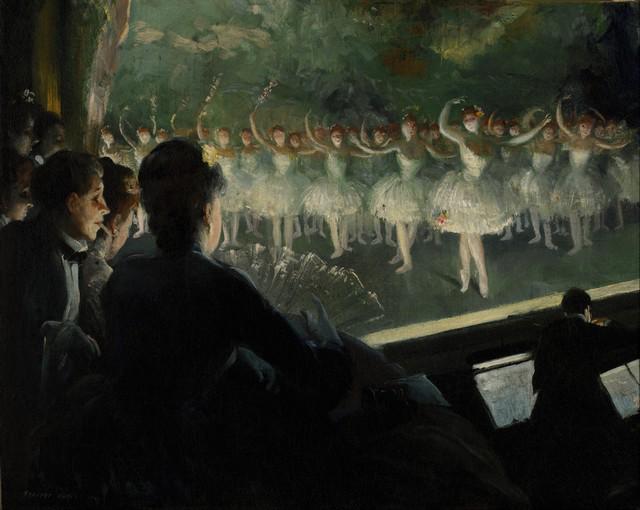 Everett Shinn - The White Ballet: Artist: Everett Shinn - Title: The White Ballet - Medium: Fine Art Giclee on Canvas - Image Size: Approximately 25.5 inches x 32 inches - Framed: Unframed on Unstretched Canvas - Biography: Everett Sh