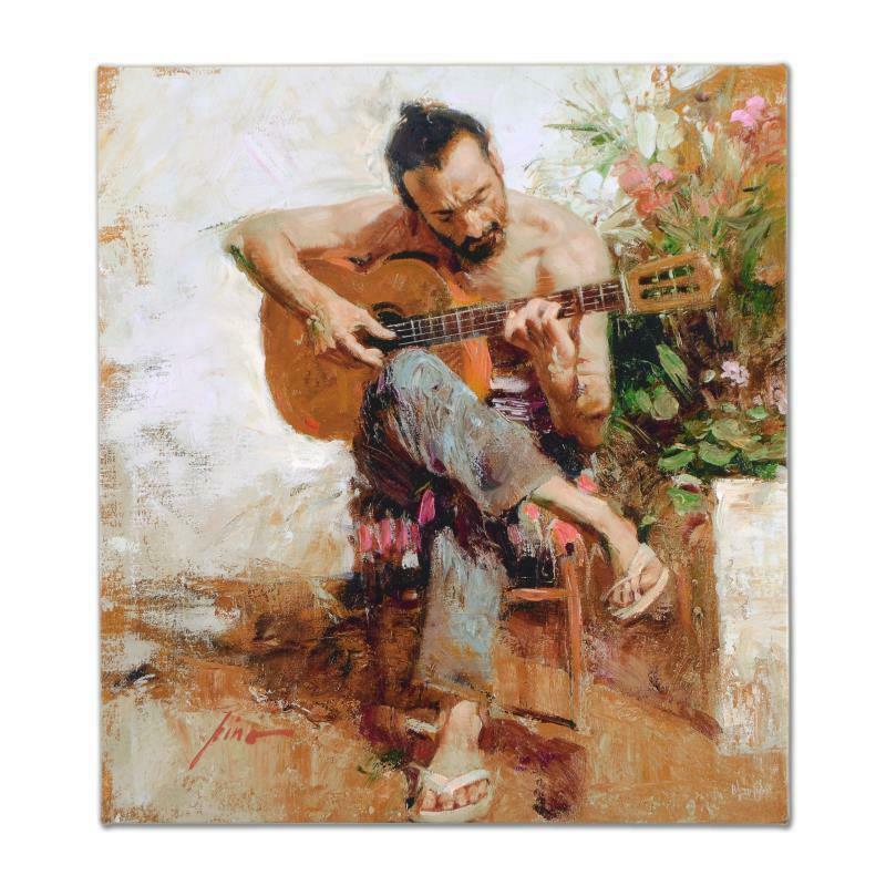 The Gypsy by Pino (1939-2010): "The Gypsy" is a limited edition giclee on stretched canvas that has been hand-embellished by Pino himself, PP Numbered and Hand signed by Pino (1939-2010). Includes Certificate of Authenticity. Measu