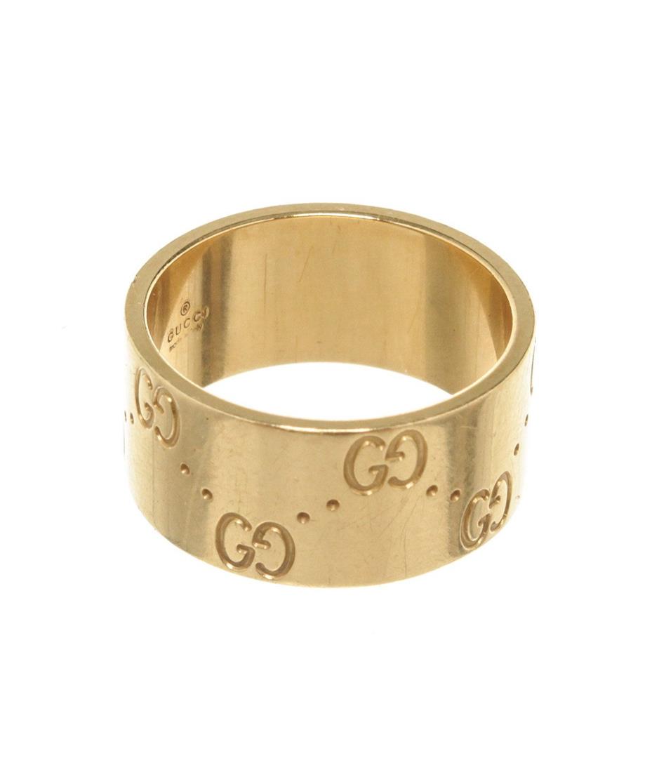 Gucci Gold Icon Wide Ring: Gucci Gold Icon Wide Ring with gold-tone hardware.