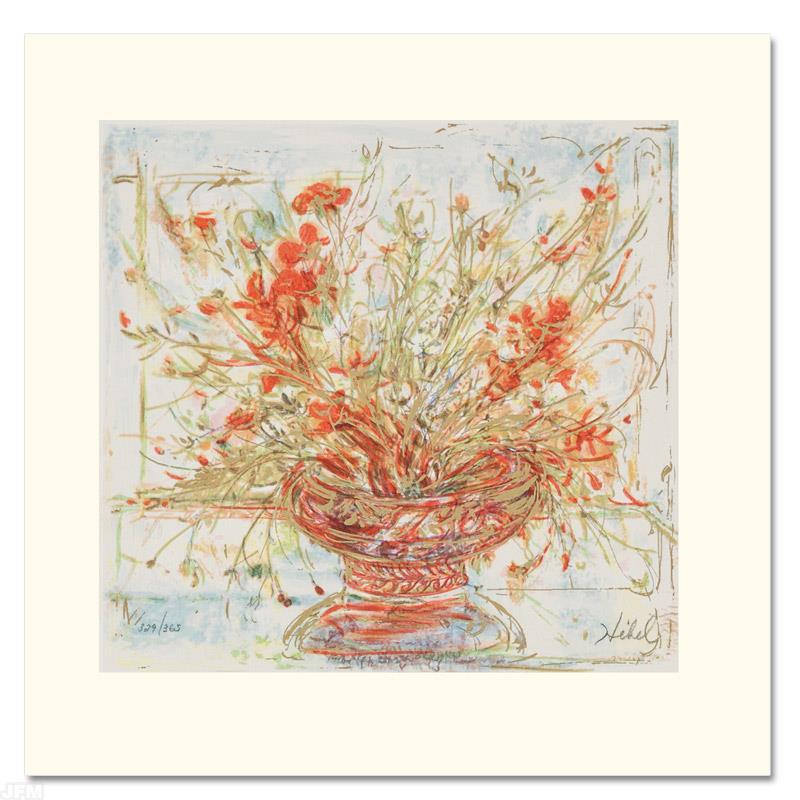 Summer's End by Hibel (1917-2014): "Summer's End" is a limited edition serigraph on paper, numbered and hand signed by Edna Hibel (1917-2014). Includes Certificate of Authenticity! Measures approx. 12" x 12" (with border), 9.5" x 9" (i