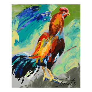 Untitled by Tants Original: This is an original acrylic painting on canvas by Lena Tants, hand signed by the artist. Includes Letter of Authenticity. Measures approx. 20" x 24" (image).
