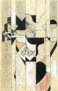 Juan Gris - Guitar And Glass: Artist: Juan Gris - Title: Guitar And Glass - Medium: Fine Art Reproduction Giclee on Canvas - Image Size: Approximately 20 inches x 13 inches - Unframed on Unstretched Canvas - Biography: José