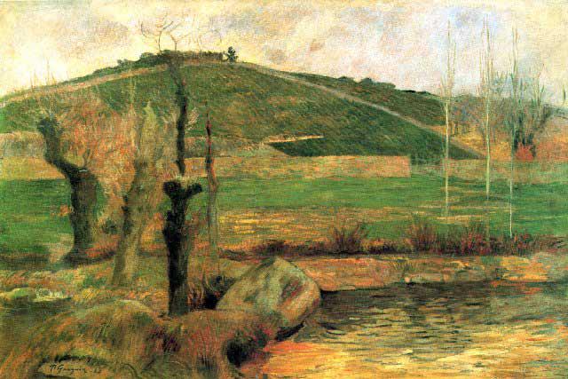 Paul Gauguin - Look at Sainte Margueritte near Pont-Avon: Artist: Paul Gauguin - Title: Look at Sainte Margueritte near Pont-Avon - Medium: Fine Art Reproduction Giclee on Canvas - Image Size: Approximately 13.25 inches x 20 inches - Unframed on Unstretched 