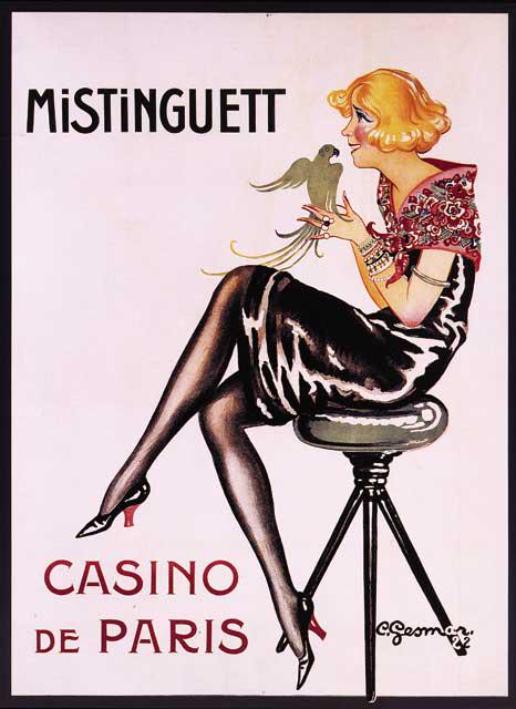 Charles Gesmar - Mistinguett Casino Paris: Artist: Charles Gesmar - Title: Mistinguett Casino Paris - Medium: Fine Art Reproduction Giclee on Canvas - Image Size: Approximately 32 inches x 23.25 inches - Unframed on Unstretched Canvas - Charle