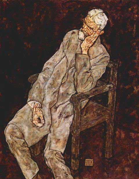 Egon Schiele - Portrait Of Johan Harms: Artist: Egon Schiele - Title: Portrait Of Johan Harms - Medium: Fine Art Reproduction Giclee on Canvas - Image Size: Approximately 20 inches x 15.5 inches - Unframed on Unstretched Canvas - Biography: