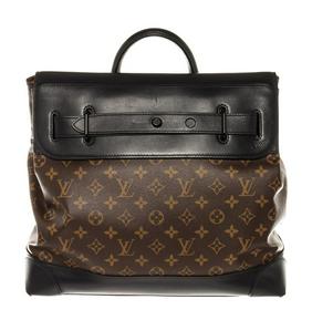 Louis Vuitton x Virgil Abloh Brown Monogram Macassar Canvas Leather Solar Steamer PM Bag