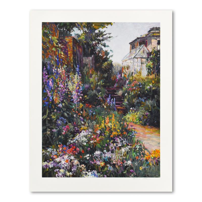 The Greenhouse by Plisson, Henri: "The Greenhouse" is a limited edition serigraph on paper by Henri Plisson, numbered and hand signed by the artist. Includes Letter of Authenticity. Measures approx. 29" x 37" (border), 24" x 32" (imag