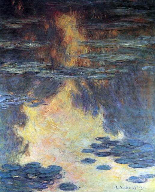 Claude Monet - Water Lilies, Water Landscape #2: Artist: Claude Monet - Title: Water Llilies, Water Landscape #2 - Medium: Fine Art Reproduction Giclee on Canvas - Image Size: Approximately 32 inches x 25.75 inches - Unframed on Unstretched Canvas -