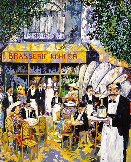 Brasserie Kohler by Guy Buffet: Brasserie Kohler by Guy Buffet. This piece is 36 x 29 on Seri-paper.