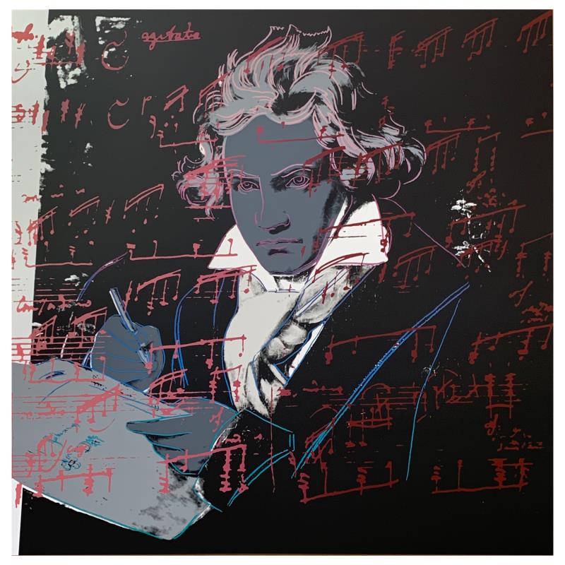 Beethoven by Warhol, Andy: "Beethoven II" is a limited edition silk screen print on museum board from Sunday B Morning featuring the works of Andy Warhol. The piece is stamped in blue on the back with "Published by Sunday B. Mo