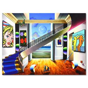 Lichtenstein Lady with Haring Buddies by Ferjo Original