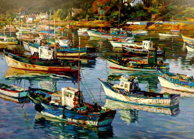 Ebb Tide by Henri Plisson on paper: Serigraph on paper, 24 x 30, unframed w/COA