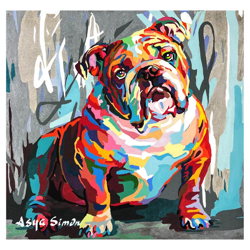 Untitled by Simon, Asya: Untitled by Simon, Asya. This is an untitled limited edition on canvas by Asya Simon. The piece is hand signed by the artist and accompanied by a letter of authenticity. Measures approximately 26" x 2