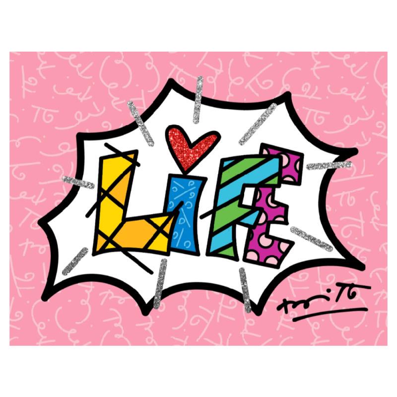 Dream Life (Pink) by Britto, Romero: Dream Life (Pink) by Britto, Romero. "Dream Life (Pink)" is a limited edition giclee on canvas by Romero Britto. The piece is numbered, hand signed by the artist, and is authenticated en verso with a 
