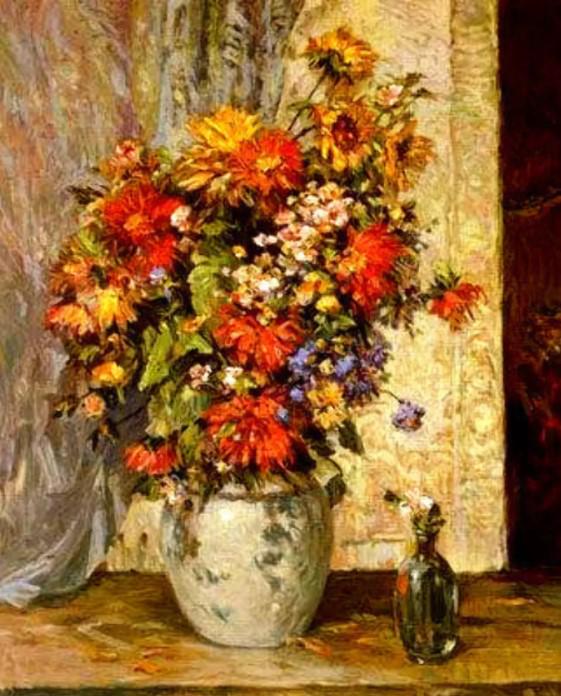 Chang Vase by Henri Plisson: Henri Plisson's serigraph on paper, 25 x 30, unframed w/COA