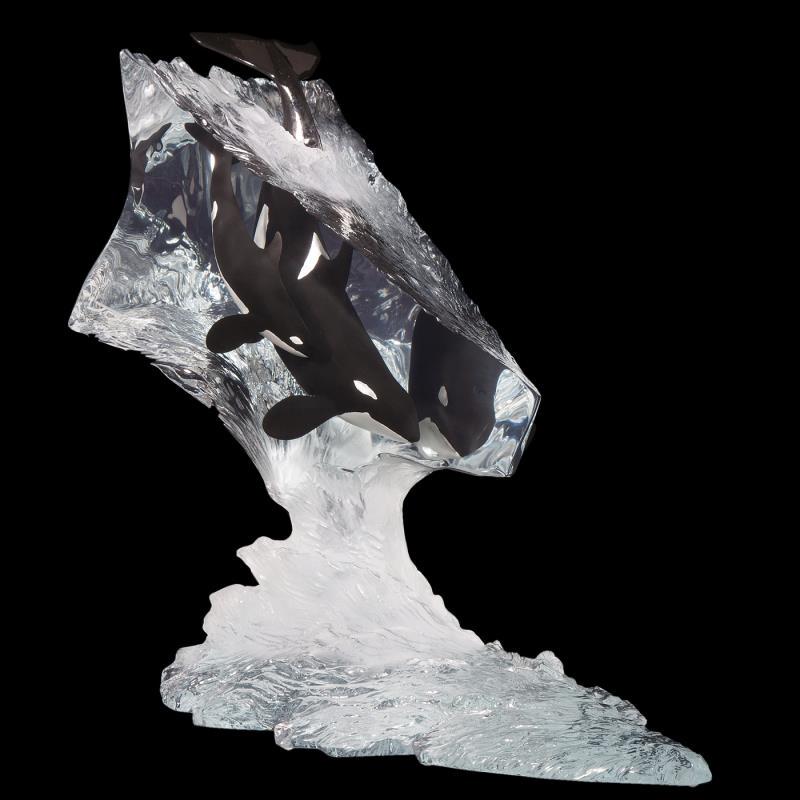 Calm Waters by Cuevas, John: Calm Waters by Cuevas, John. "Calm Waters" is a limited edition mixed media lucite sculpture by John Cuevas. Engraved with the artists signature and number, this piece comes with a certificate of auth
