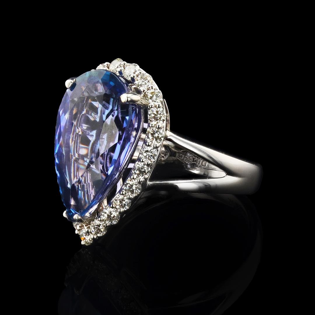 8.53 ctw Tanzanite and 0.69 ctw Diamond 18K White Gold Ring GIA CERTIFIED: 8.53ct Tanzanite and 0.69ctw Diamond 18K White Gold Ring GIA CERTIFIED. Please see Photos and Description for all available information. This ring is set with an 8.53ct Tanzanite and 0.69ctw diamond c