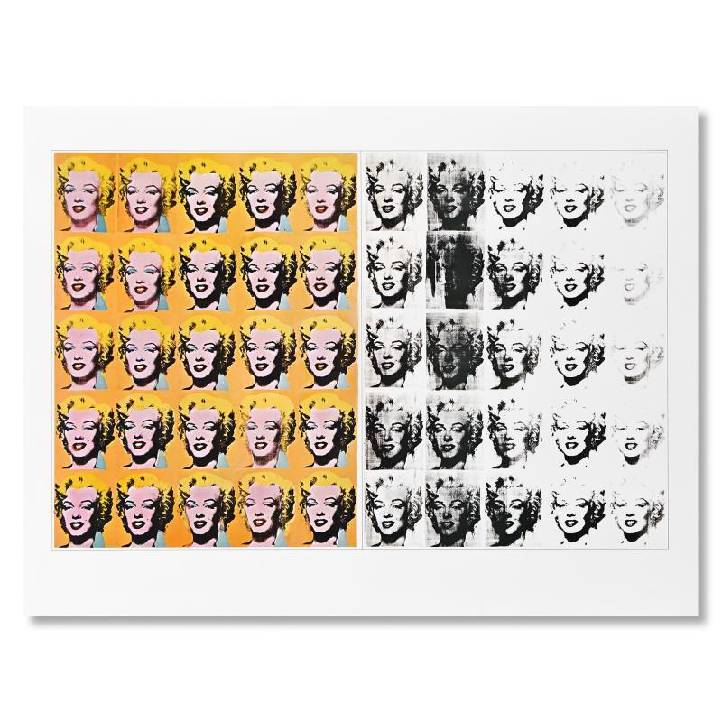 Marilyn Monroe by Warhol, Andy: Marilyn Monroe by Warhol, Andy. "Marilyn Monroe" is a poster on paper by Andy Warhol (1928-1987). This piece bears inverso the Official Edward Weston Collection Stamp and Includes Letter of Authentici
