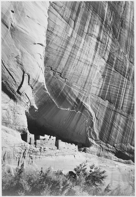 Adams - Canyon de Chelly Arizona: Artist: Ansel Adams - Title: Canyon de Chelly Arizona - Medium: Fine Art Reproduction Giclee on Canvas - Image Size: Approximately 20 inches x 13.75 inches - Unframed on Unstretched Canvas - Biography