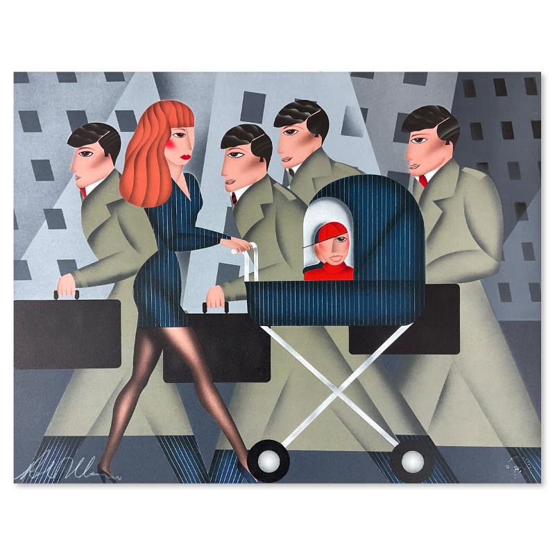 Workin Mom by Morris, Robin: "Workin Mom" is a limited edition lithograph on paper by Robin Morris, numbered and hand signed by the artist. Includes Letter of Authenticity. Measures approx. 17" x 13.5" (image).