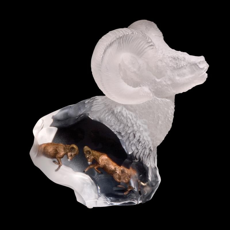 Mountain Spirit by Cantrell, Kitty: "Mountain Spirit" is a limited edition mixed media lucite sculpture by Kitty Cantrell. Engraved with the artists signature and number, this piece comes with a certificate of authenticity. Measures app