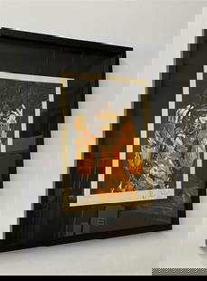 Jimi Hendrix by Ron Wood: Original Lithograph 34x28, Framed Roma Moulding 67/175 Signed by Ronnie Wood