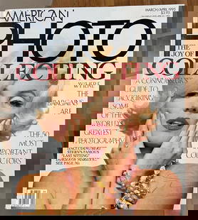 Marilyn Cover of American Photo by Bert Stern: A signed 1995 American Photo magazine featuring Marilyn Monroe on the cover , photo by and signed by legendary photographer Bert Stern . 11x9"