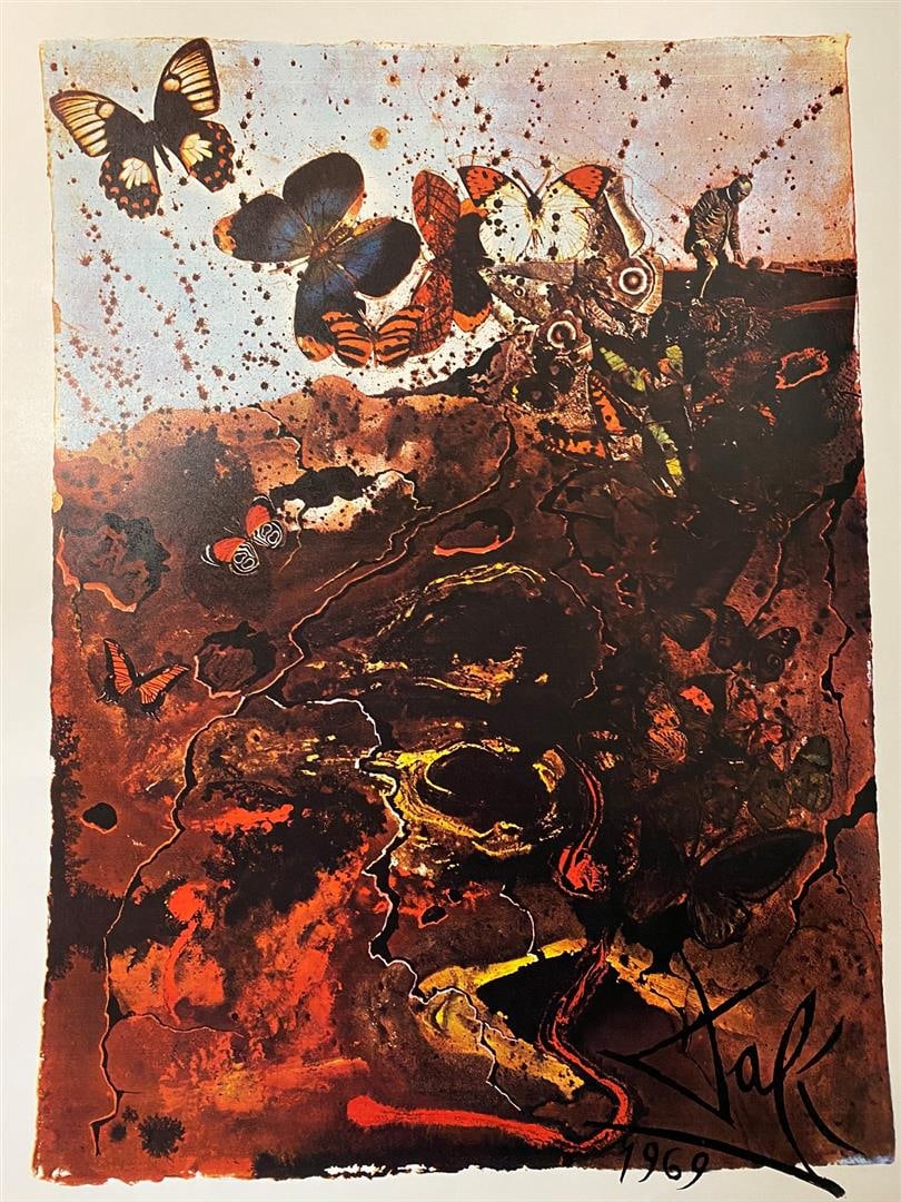 Auvergne (Butterfly Suit) by Dali, Salvador: Auvergne (Butterfly Suit) by Dali, Salvador. Open Facsimile Signed Lithograph. Dimensions: 30 x 24. Good Condition.