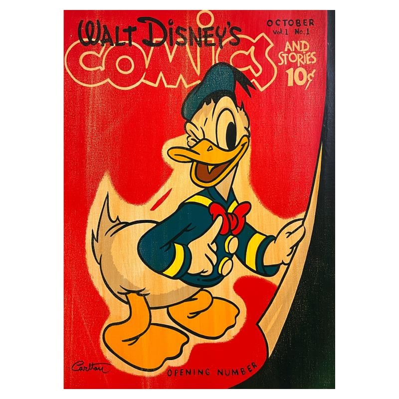 Donald's Opening Number by Carlton, Trevor: "Donald's Opening Number" is a limited edition giclee on canvas by Trevor Carlton, numbered and hand signed by the artist. This piece is licensed by Disney Fine Art. Includes Letter of Authenticity. M