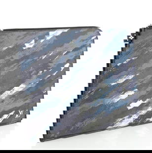 Louis Vuitton Blue Multicolor Camo Printed Canvas Leather Pochette Jour Limited: One Louis Vuitton Blue Multicolor Camo Printed Canvas Leather Pochette Jour Limited Edition GM Pouch. Item is sold AS-IS. All available information is listed in the description and shown in the photo.