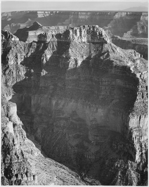Adams - Grand Canyon North Rim 2: Artist: Ansel Adams - Title: Grand Canyon North Rim 2 - Medium: Fine Art Reproduction Giclee on Canvas - Image Size: Approximately 20 inches x 16 inches - Unframed on Unstretched Canvas - Biography: A