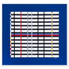 Hommage du Mondrian (Dark Blue) by Agam, Yaacov (1 of 2)