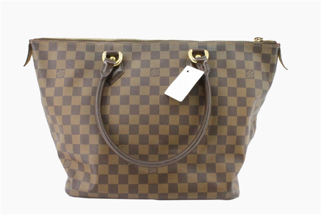 Louis Vuitton Damier Ebene Canvas Leather Saleya MM Tote Bag: Louis Vuitton Damier Ebene Canvas Leather Saleya MM Tote Bag. All available information is listed in the description and shown in the photos. Brown Damier Ebene coated canvas Louis Vuitton Saleya MM w
