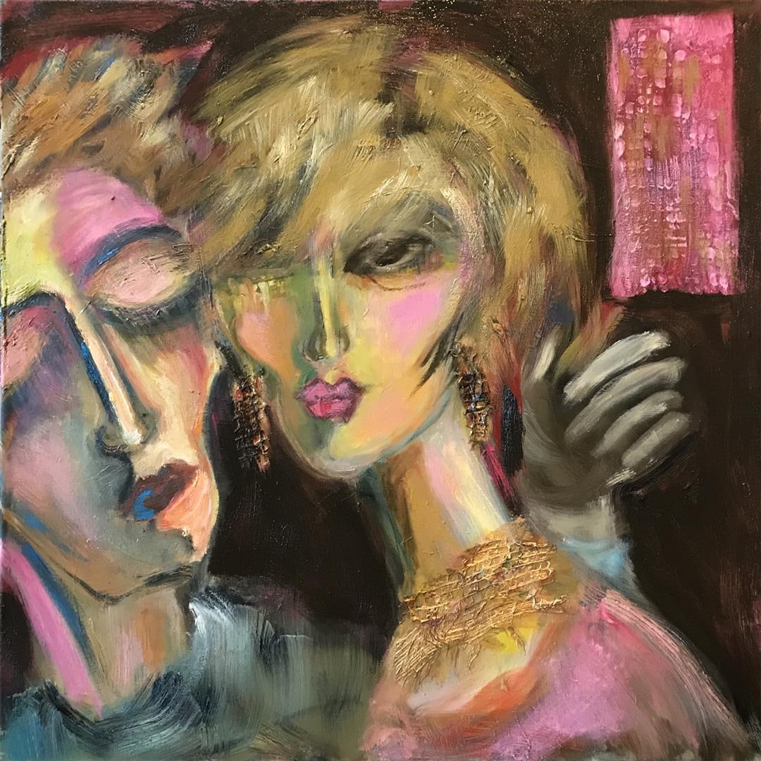 Susan Manders "Gold Rush": Susan Manders "Gold Rush" is. 30by30 original oil on canvas