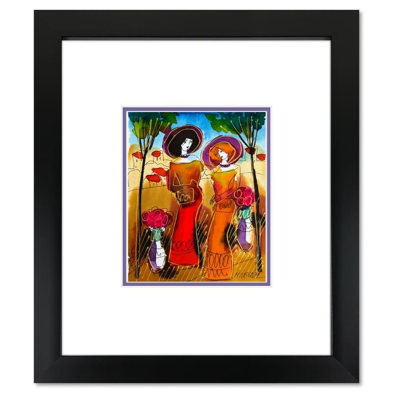 Untitled by Leider Original: This is an original mixed media watercolor painting on paper by Moshe Leider. Hand signed by the artist, this piece comes custom framed and includes a Letter of Authenticity. Measures approximately 15