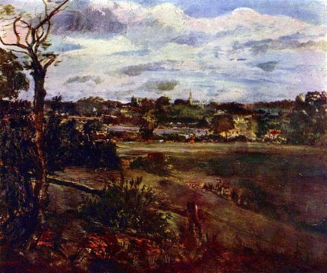 Constable - Blick and Highgate: Artist: John Constable - Title: Blick and Highgate - Medium: Fine Art Reproduction Giclee on Canvas - Image Size: Approximately 16.5 inches x 20 inches - Unframed on Unstretched Canvas - Biography: Jo