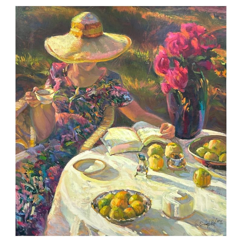 Simple Pleasures by Hatfield, Don: "Simple Pleasures" is a limited edition publisher's proof on canvas by Don Hatfield, numbered 11/11 and hand signed by the artist. Includes Letter of Authenticity. Measures approx. 30.5" x 28" (image)