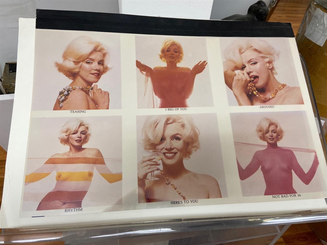 Marilyn 6 Color separations by Bert Stern: These are the actual color separations used to proof & print 6 famous Posters by BERT STERN. 20.5"x14.5" this is a rare piece of Marilyn Monroe memorabilia