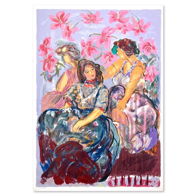 Untitled by Avizedek, Lea: This is a limited edition on paper by Lea Avizedek. The piece comes hand signed by the artist, numbered, and with a letter of authenticity. Measures approximately 43" x 30".