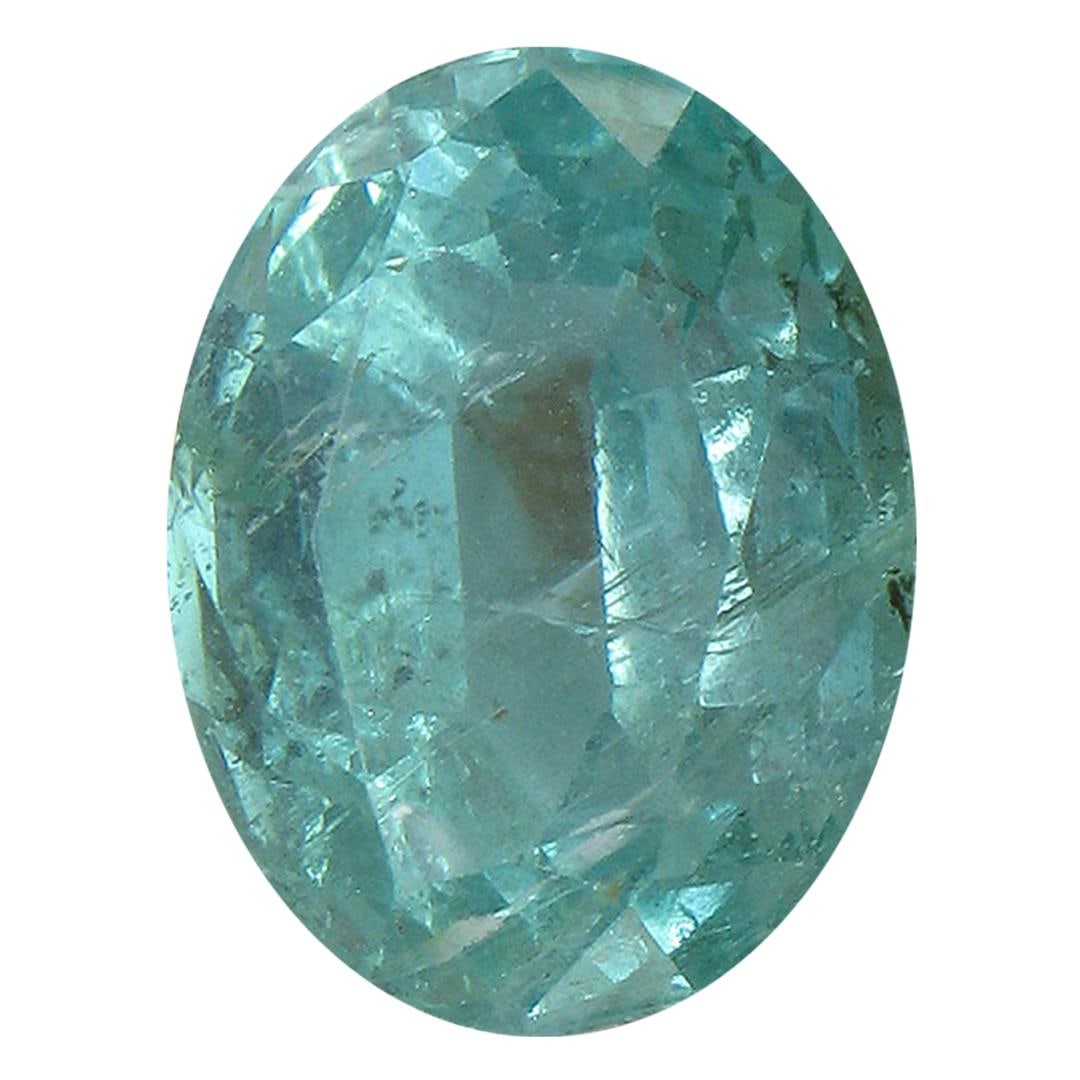 3.68 ctw Oval Emerald Parcel: One oval mixed cut natural emerald, measuring 10.70 x 8.10 x 6.60mm, exact weight 3.68ct., clarity is heavily included, type III, dark, very slightly grayish, very strongly bluish green color, (GIA vs