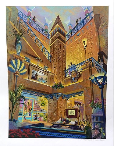 Treasures of the Nile by Michael Young: Serigraph on Paper, 34 x 25.5, unframed w/COA