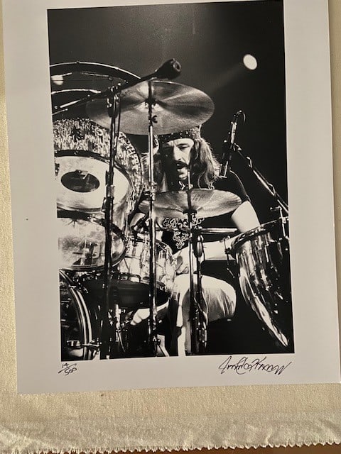John Bonham in Seattle by Robert Knight: John Bonham of the band The Who, in a 14x11" limited edition black & white by famed photographer Robert Knight. Signed& numbered.
