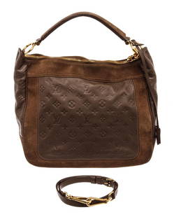 Louis Vuitton Brown Leather Empreinte Odesius Hobo Bag: Louis Vuitton Brown Leather Empreinte Odesius Hobo Bag. All available information is listed in the description and shown in the photos. Louis Vuitton Brown Leather Empreinte Odesius Hobo Bag with brow