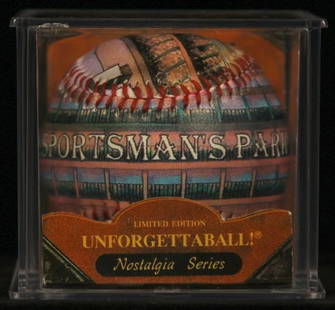 Unforgettaball! "Sportsman's Park" Nostalgia Series Collectable Baseball: Unforgettaball! "Sportsman's Park" Nostalgia Series Collectable Baseball. Unforgettaball! "Sportsman's Park" Nostalgia Series; Limited Edition Collector's Series hand-designed baseball.