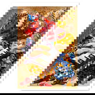 Ensemble by Levi Dorit: "Ensemble" is a limited edition serigraph on paper by Dorit Levi. The piece comes hand signed by the artist numbered and with a letter of authenticity. Measures approximately 19.5" x 14".