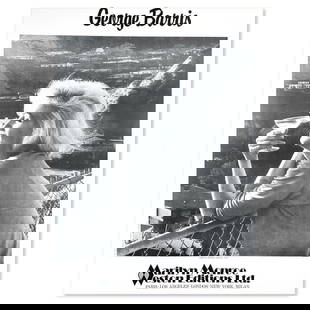 Marilyn Monroe Malibu 1962 by George Barris (1922-2016): "Marilyn Monroe Malibu 1962" is a poster on paper by George Barris (1922-2016). This piece is from the Edward Weston Collection and includes Letter of Authenticity. Measures approx. 23" x 29" (image).