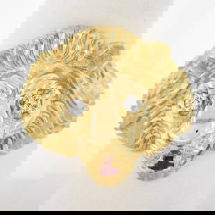 Mens 14k Yellow Gold.13 ctw Ruby Diamond Eyes Detailed Textured 3D Lion Head Rin: A solid 14k yellow gold lion ring, with 2 round brilliant cut natural diamonds (F/G - VS1/VS2 ; 0.08ctw), and 1 round brilliant cut natural ruby (0.05ct). The ring is size 8.5, weighs a total of 12.22