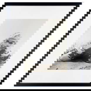 Marilyn Monroe by George Barris (1922-2016): "Marilyn Monroe: The Last Shoot" is a photograph printed from the original negative taken by George Barris (1922-2016). This photo is part of a series entitled "The Last Photos" which were taken in 19