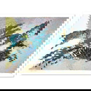 Untitled by Salomon (1935 - 2014): This is a limited edition serigraph on paper by Edwin Salomon (1935-2014). The piece comes hand signed by the artist numbered and with a letter of authenticity. Measures approximately 19" x 27".