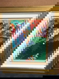 "Black Break" by LeRoy Neiman: Black Break" by LeRoy Neiman - Hand Signed by LeRoy Neiman - Limited Edition Serigraph Artist Proof - Framed size = 35"x42